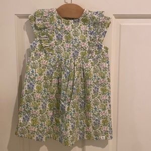 Pimpoll green floral ruffle dress 18-24 month